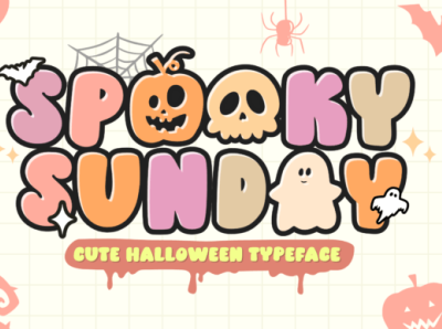 Spooky Sunday Font mummy playful