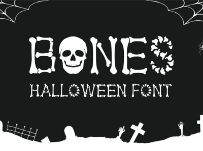 Bones Halloween Font playful