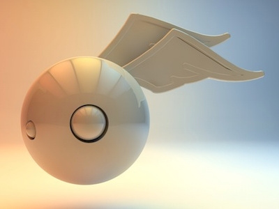 Head With Wings avatar in 3D - White headwithwings head with wings cinema4d avata tolgagorgun braininpain study-o
