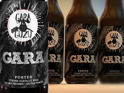 Gara Guzu GARA Porter Ale Label design ale bottle design garaguzu label label design tolga görgün tolgagorgun