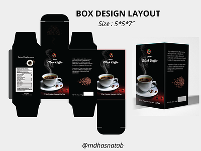 Box design layout black coffee   free package design guideline