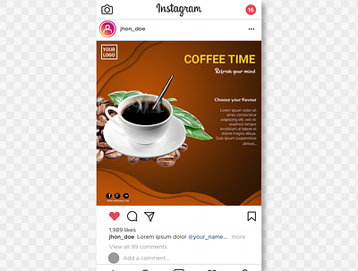 Social media banner . Coffee post design adobe photoshop branding coffee banner coffee time facebook banner instagramm banner logo national coffee banner package design poster design refresh your mind social media banner