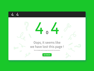 404 Page - #DailyUI #008