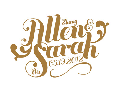 Our Wedding Logo by Sarah Wu on Dribbble
