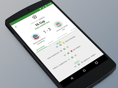 Football review app design football material mobile