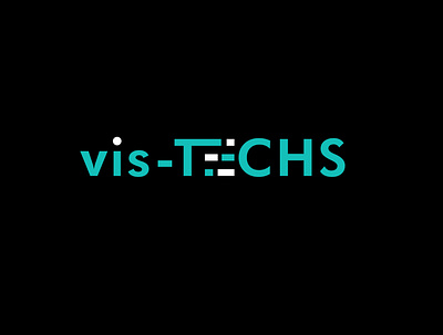 vis-TECHS design flat illustrator lettering logo logo design logos minimal typography vector
