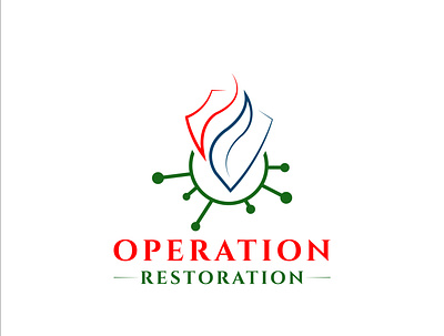 OPERATION RESTORATION design flag icon illustration illustrator logo logo design logos minimal modern vector