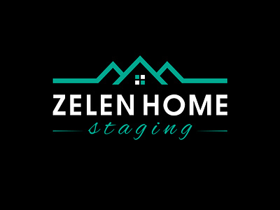 ZELEN HOME STAGING design flat home illustrator logo logo design logos minimal modern properties vector