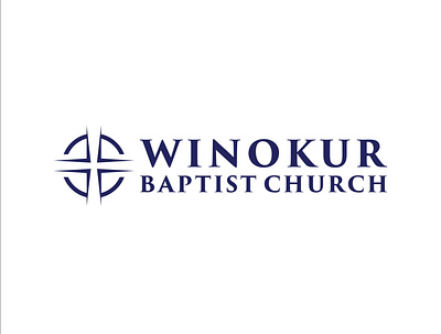 WINOKUR BAPTIST CHURCH baptist branding church logo design flat icon illustration logo logo design logos minimalist modern vector