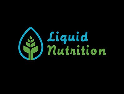 LIQUID NUTRITION design icon illustration illustrator liquid logo logo design logos minimal modern modern design modern logo nutrition vector