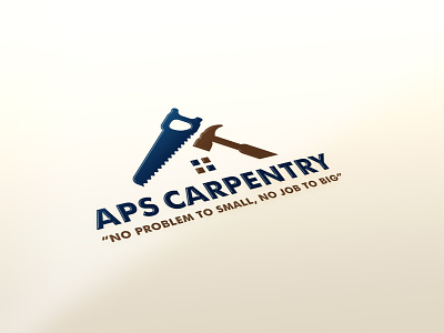 APS Carpentry flat icon illustration illustrator logo logo design logos minimal modern vector