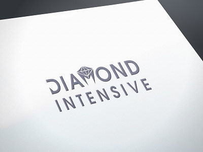 DIAMOND INTENSIVE design flat icon illustration illustrator logo logo design minimal modern typography vector