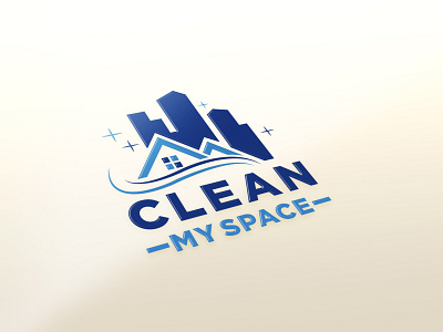 Clean My Space design flat icon illustration illustrator logo logo design logos minimal modern vector