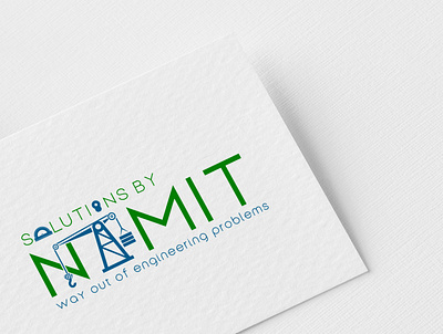 Solution By Namit design illustrator logo design minimal modern typography vector