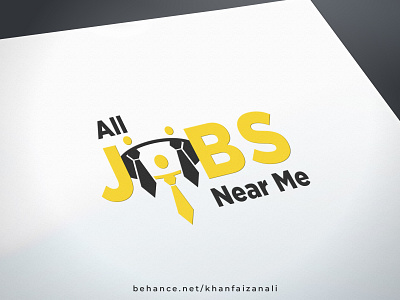 All Jobs Near Me flat graphic design logo logodesign minimal modern