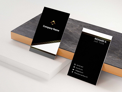 Business card brand identity business card stationery vertical