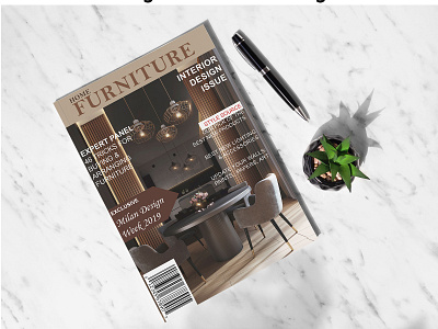 Furniture magazine cover brand identity magazine cover magazine layout photoshop
