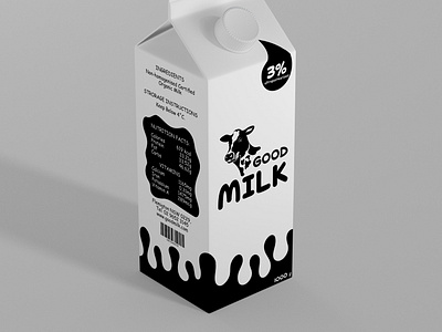 Milk box packaging design by Maksym Kaluhin on Dribbble