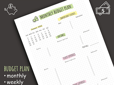 Budget monthly plan