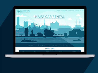 Illustration of a skyline for the website.