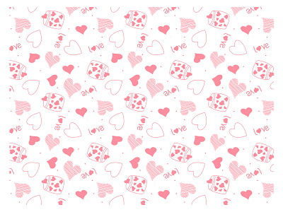 Pattern Gift Wrapping For Valentine's Day design gift graphic design heart illustration pakking pattern valentines day vector wrapping wrapping paper