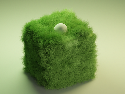 Grass grows all over 3d graphic design