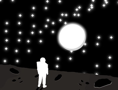 1 01 artwork astronaut cartoon flat design flatdesign illustration illustrations moon spaceman stars