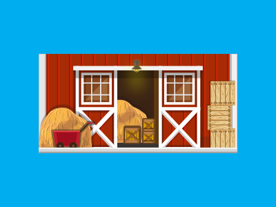 Thanksgiving Day Warehouse building game illustration item object train vector warehouse