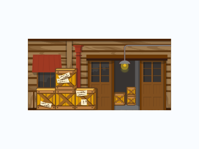 Box Storage building game illustration item object train vector warehouse
