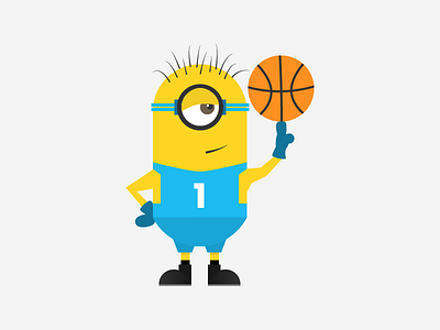 Minion Tricks basketball illustration minion minions