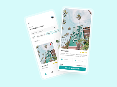 Finding apartment apartment app colorful design detail page home mobile travel ui