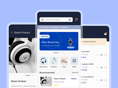 Amazon Redesign - E Commerce part 2 amazon app colorful design detail page ecommerce home mobile onlineshop ui