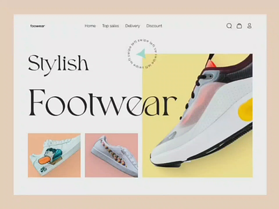 Foowear E-Commerce Landing Page colorful detail page ecommerce landingpage prototyping shoes shopify website