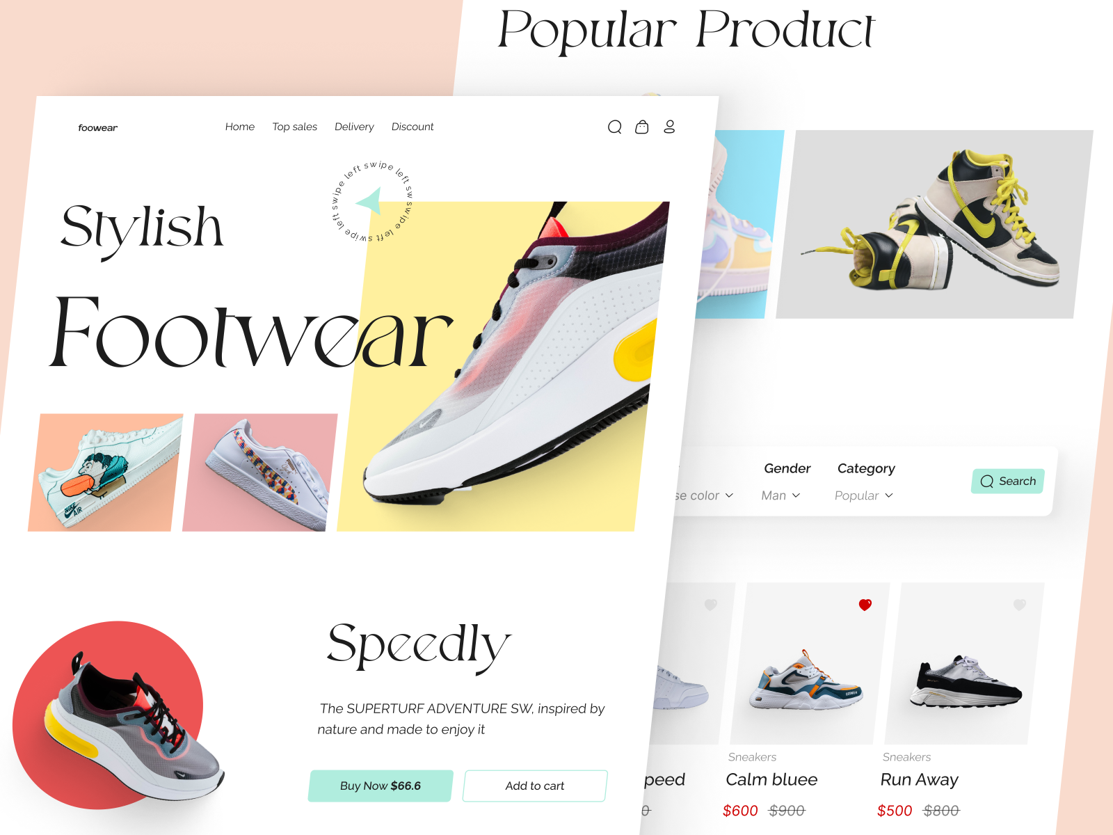 Foowear E-Commerce Landing Page - Part 2 by farizzakky for Nija Works ...