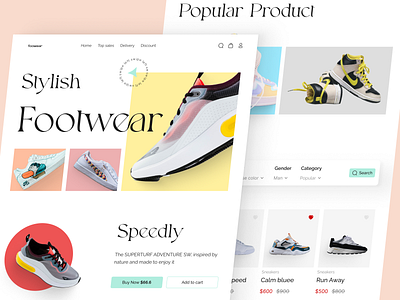 Foowear E-Commerce Landing Page - Part 2