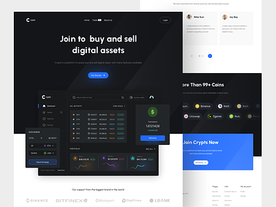 Crypts - Crypto Landing Page