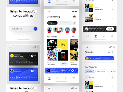 Shanks - Music Player Mobile App app detail page home homepage mobile mobile app mobile design music music app music palyer palylist playing podcast product design project song ui user interface ux