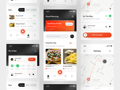 Mamam - Food Delivery App app delivery design detail page food food delivery home laocation maps mobile mobile app mobile apps mobile design product design ui ui design uiux uiuxdesign ux