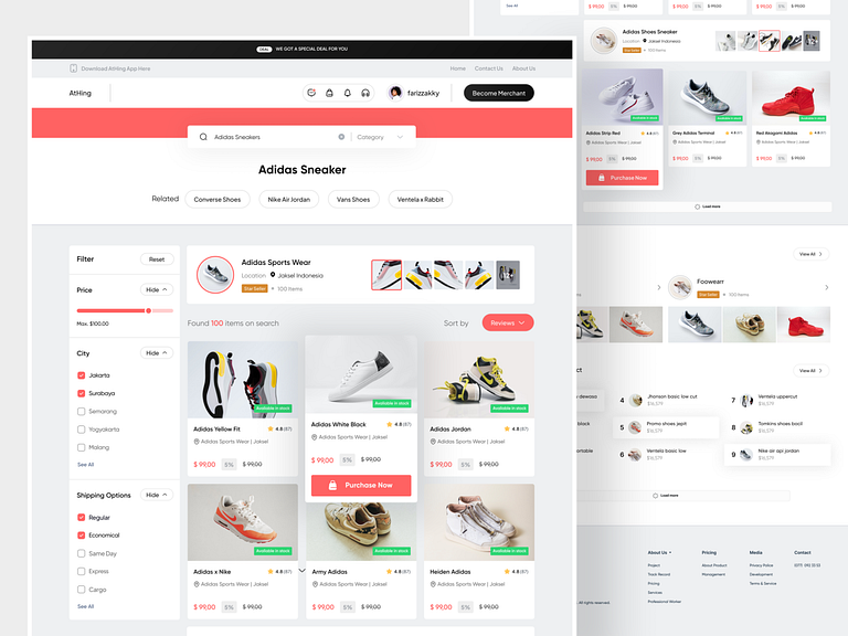 AtHing - E-Commerce Website by farizzakky for Pickolab Studio on Dribbble