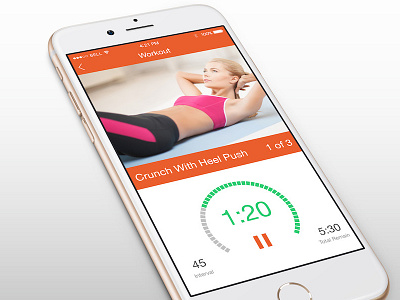 Fitness App app countdown exercise fitness flat ios8 iphone workout