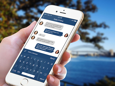 Messenger - iOS8 Keyboard app chat conversation ios keyboard message messenger