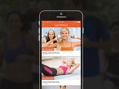 Select workout screen app exercise fitness flat girl ios8 iphone6 woman workout