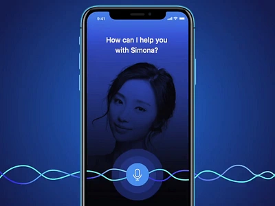 Mobile Voice Assistant alexa animation app assistant dark design ios iphone mobile motion search ui voice weather