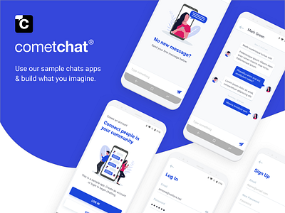Chat Mobile App android api app blue chat clean cometchat communication community messages messenger mobile modern productdesign social thread tuturial user