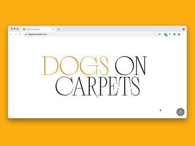 Dogs on Carpets website animation charity charity project dogs illustration landing page portfolio ui web website design