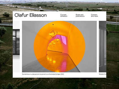 Olafur Eliasson artistic portfolio animation art artist artistic web landing page portfolio ui web portfolio