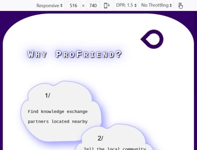 ProFriend - part 2 clouds communication figma socialmedia ui ux web