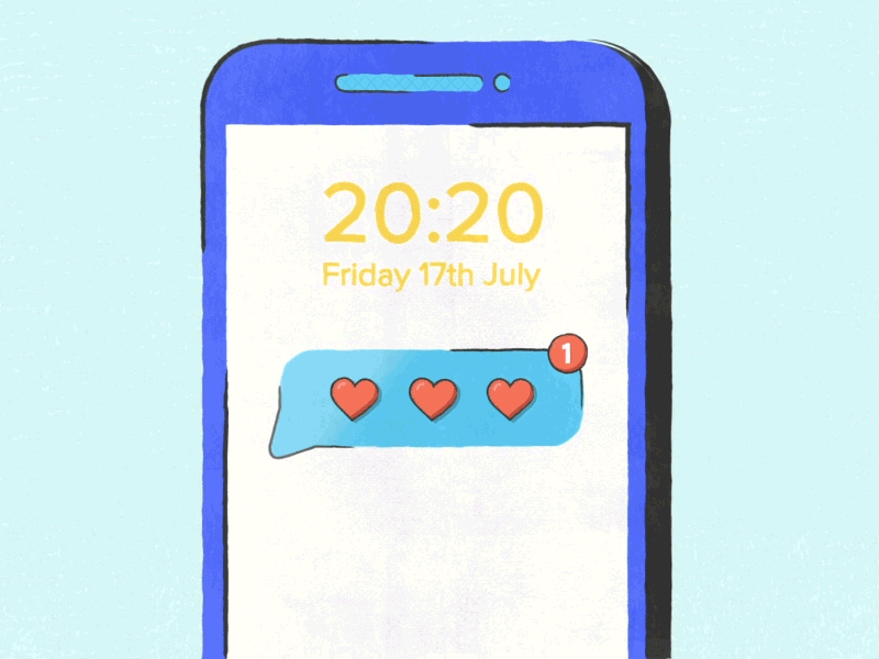 ❤️ Emoji Chat ❤️ animated animated gif animation animation 2d animation after effects chat emoji flat illustration iphone notification phone talking tap text texture type vector