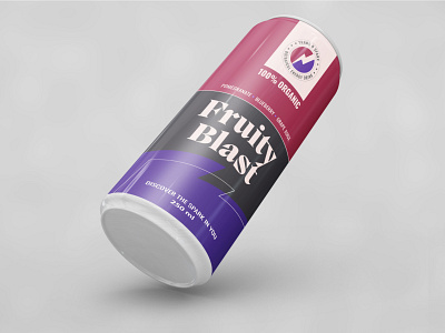 TnS- Fruity Blast branding energy drink can design identity design logo design packaging packaging design