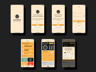 FinTech Banking App app banking branding colourful design finance fintech flat ios light mobile mockup money onboarding savings app screens sketch theme ui ux